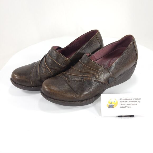 Dansko Aimee Rutched Casual Slip On Clog Shoe Womens Size 8 38 Brown - Picture 1 of 9